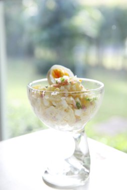 Patates salatası yakın çekim