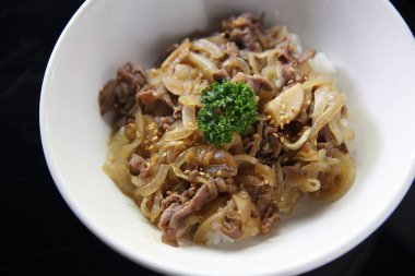 Gyudon sığır eti Japon gıda kase