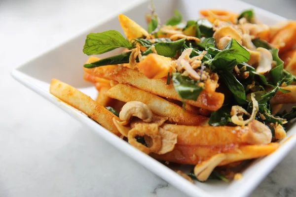 French fries with thai spicy — Stock Photo, Image