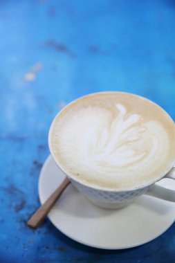 kapuçino mavi vintage kahve