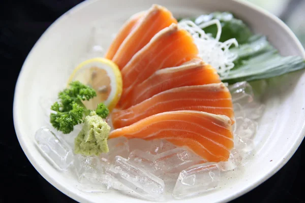 A lazac sashimi közelről — Stock Fotó