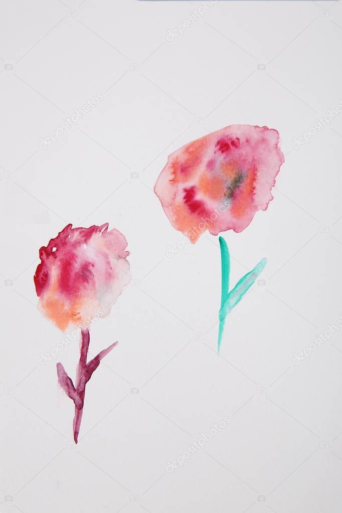Abstract rose watercolor background texture