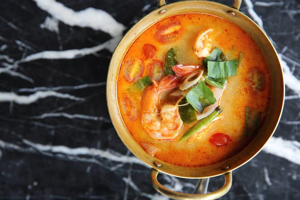 Shimp tom yum sopa, comida tailandesa — Foto de Stock