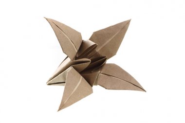 Origami gül çiçek papercraft whit içinde izole geri dönüşüm kağıt tarafından