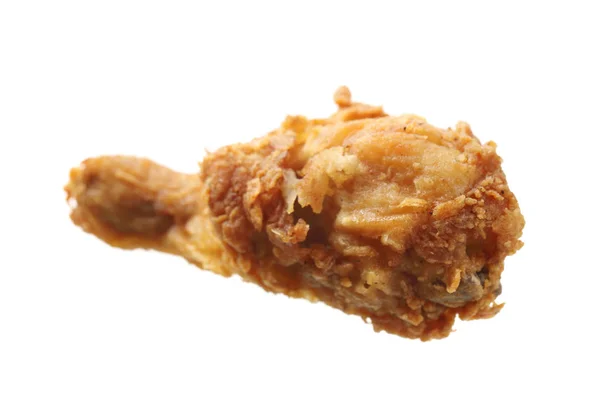 Pollo fritto isolato su sfondo bianco — Foto Stock