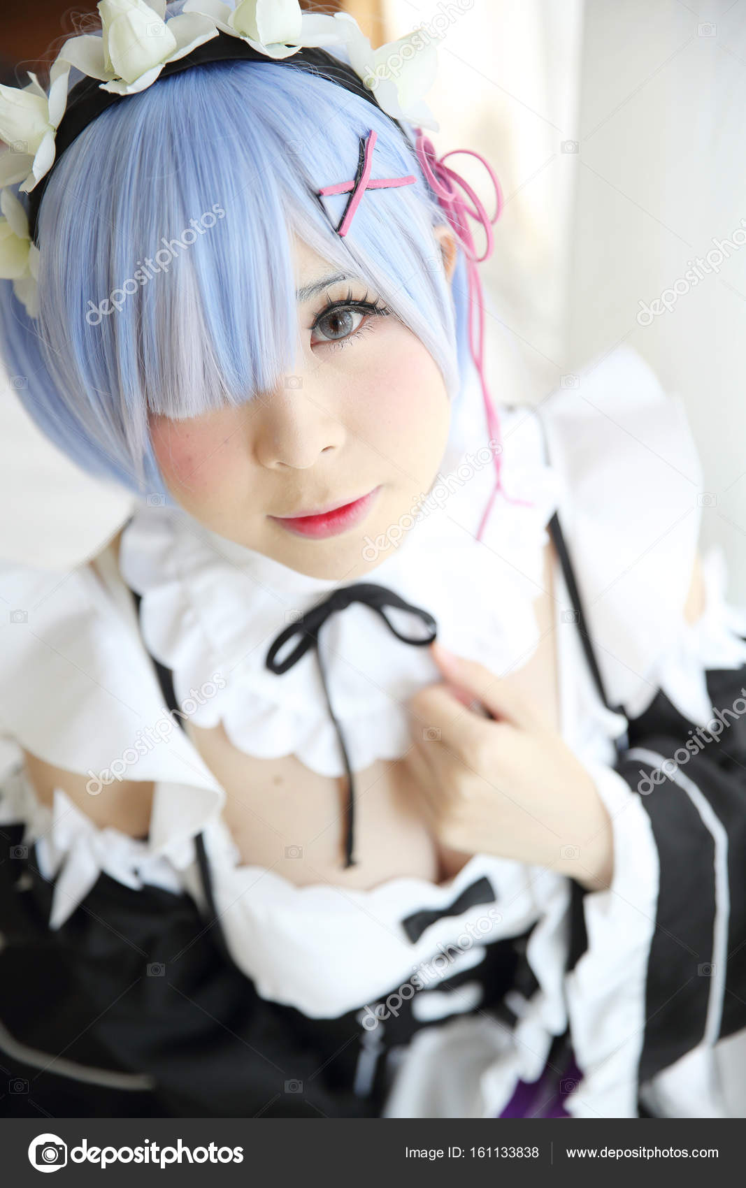 Japan anime cosplay girl in white tone Stock Photo by ©piyato 161133838