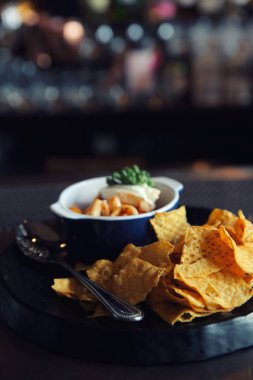 Nachos üzerinde koyu tonu, Meksika yemeği