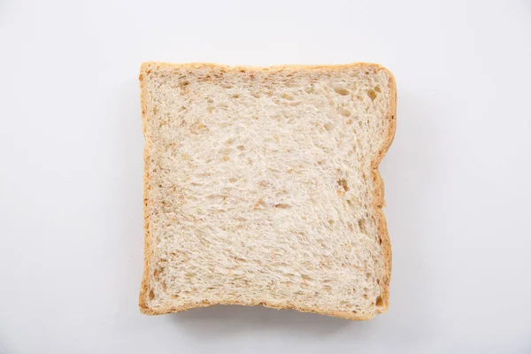 Potongan roti sereal yang terisolasi pada latar belakang putih — Stok Foto