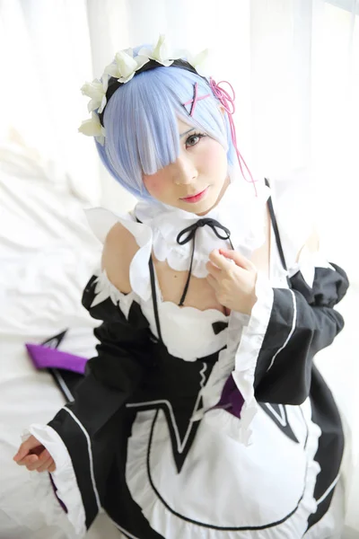 Ιαπωνία cosplay anime κορίτσι σε λευκό τόνο — Φωτογραφία Αρχείου
