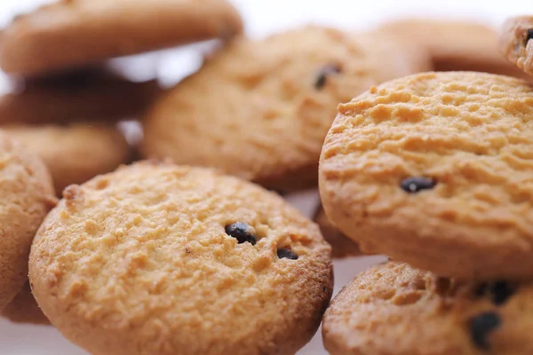 Cookie aux pépites de chocolat isolé en fond blanc — Photo