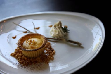 Peynirli tart kek Japon tatlı gıda tarzı