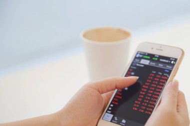 akıllı kadın el ile online ticaret iş