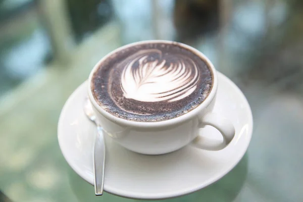 Cappuccino Kaffee Großaufnahme — Stockfoto