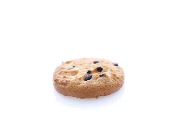 Cookie Aux Pépites Chocolat Isolé Fond Blanc — Photo