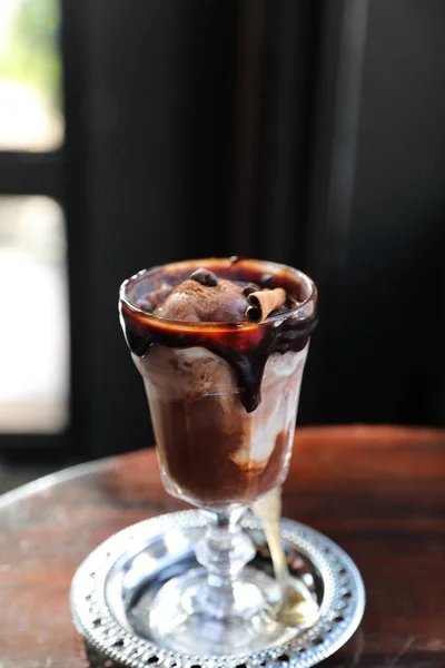 Affogato Kaffe Med Glass — Stockfoto