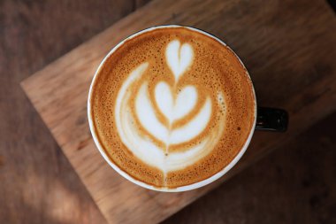 Cappuccino kahve Üstten Görünüm