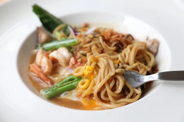 Fried Noodle Soy Sauce Hokkien Mee Asian Food — Stock Photo, Image