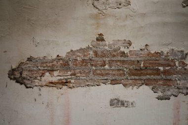 Eski tuğla duvar doku, boyalı sıkıntılı duvar yüzeyi backgro