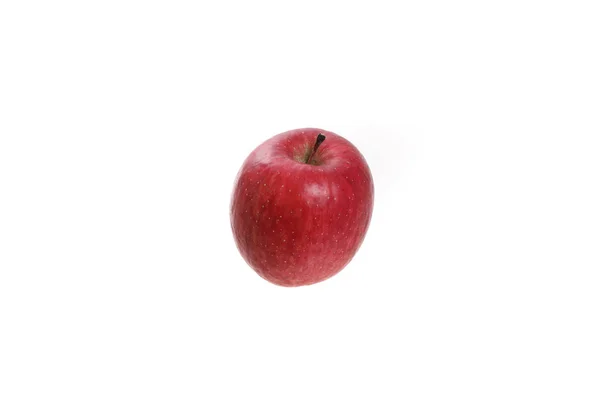 Japonské Červené Jablko Izolován Bílém Pozadí — Stock fotografie