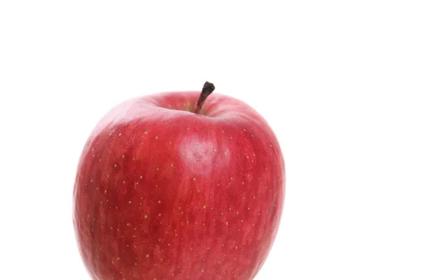 Japanischer Roter Apfel Isoliert Auf Weißem Hintergrund — Stockfoto
