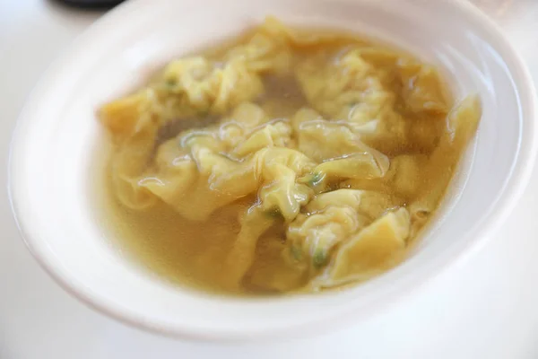 Shrimp dumpling soup , Chinese food — Stock Photo, Image