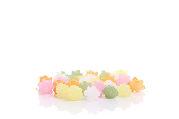 Färgglada jelly godis söt socker isolerad på vit bakgrund — Stockfoto