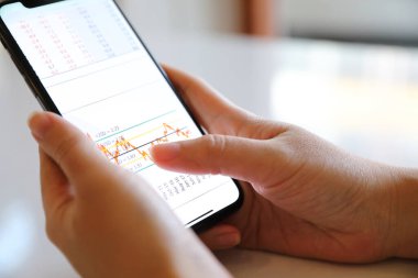 El ile smartphone kafede online stok ticaret 