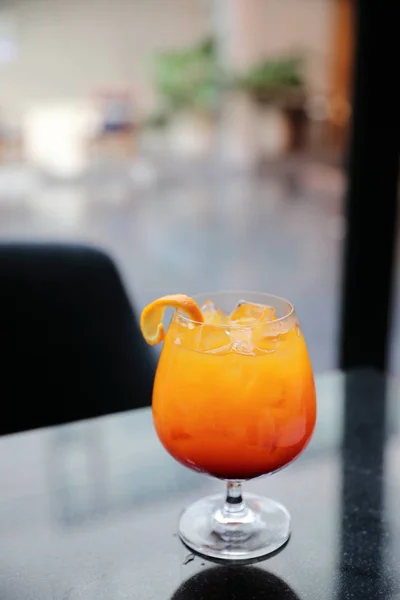 Sunrise Cocktail orange pineapple juice in restaurant — Stock Photo, Image