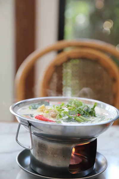 チキンココナッツスープ タイの郷土料理 — ストック写真