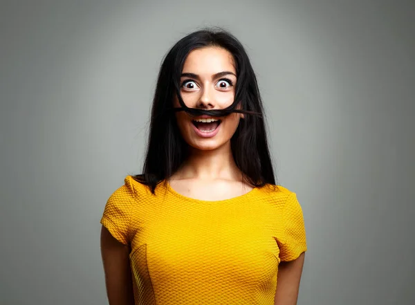 Cara de mulher engraçada — Fotografia de Stock