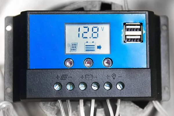 Solar Panel Charge Controller — Stock Photo, Image