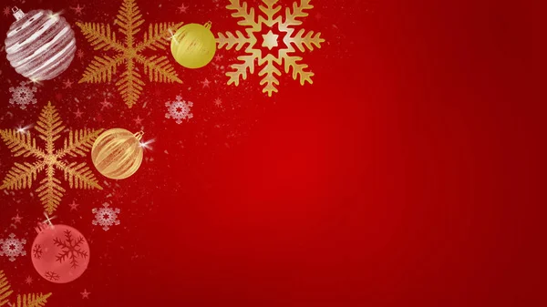 Merry Christmas and New Year red winter background — Stock Photo, Image