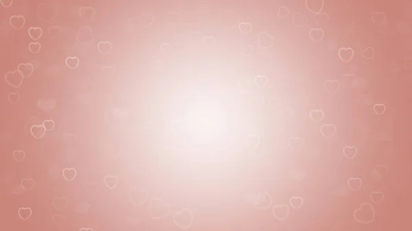 Rosa oro cuore forma astratto bokeh sfondo wtih incandescente tex — Foto Stock
