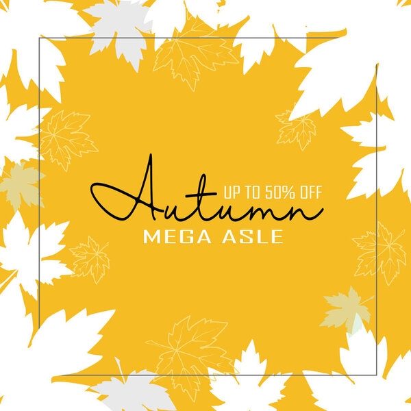 Осенний клен оставляет фоновое использование для украшения, веб-сайт, логотип и т.д. векторная иллюстрация
