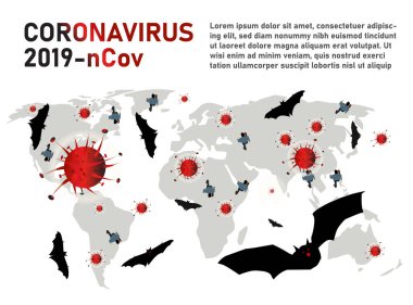 Dünya gribi salgını yayılıyor. Grip virüsü hücreleri wuhan coronavirüs