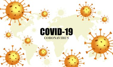 Coronavirus 2019-ncov. Dünya haritasında Corona Virüs Wuhan. Vektör