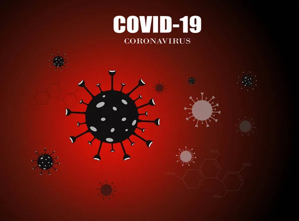 Ziekte Van Coronavirus Covid Infectie Medisch Ademhalingsinfluenza Hevige Viruscellen Nieuwe — Stockvector