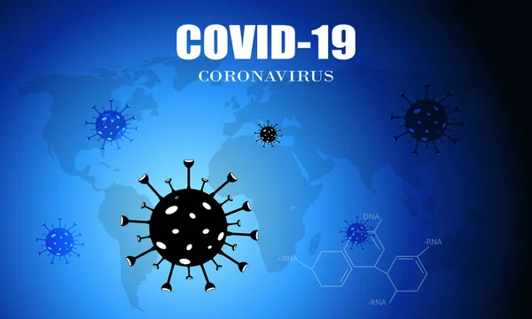 Enfermedad Por Coronavirus Covid Infección Médica Influenza Respiratoria Células Del — Vector de stock