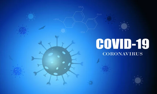 Хвороба Коронавірусу Covid Вірусні Клітини Вірусу Респіраторного Грипу Нова Офіційна — стоковий вектор