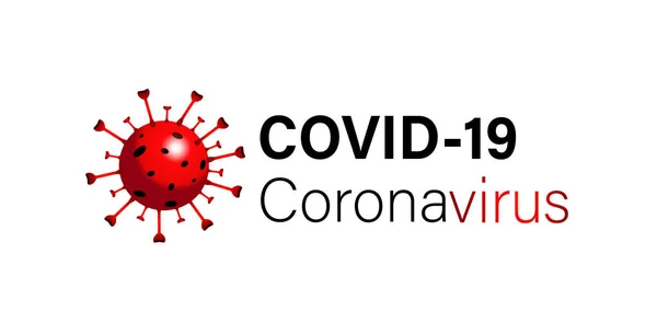 Covid Coronavirus Logotipo Design Tipografia Inscrição Conceito Organização Mundial Saúde —  Vetores de Stock