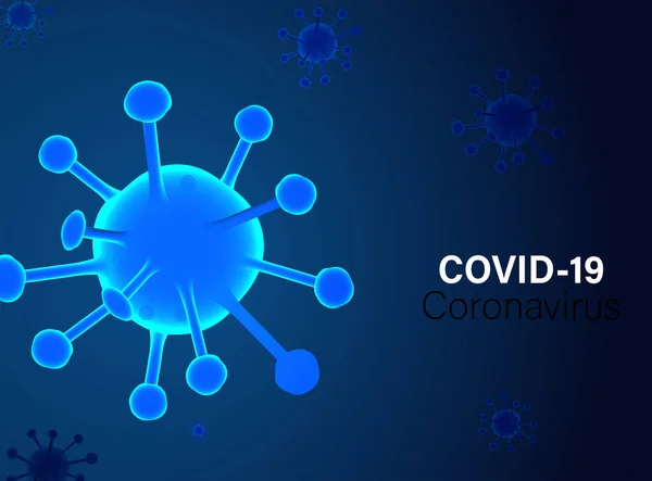Coronavirus Hastalığı Covid Enfeksiyon Geçmişi Vektör Illüstrasyonu — Stok Vektör
