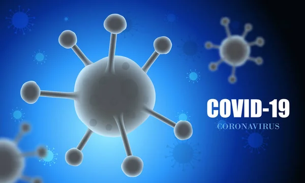 Koronavirüs Koyu Arkaplanda Boyutlu Gerçekçi Bir Vektör Wuhan Virüs Hastalığı — Stok Vektör