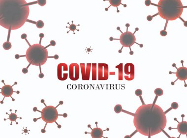 Beyaz arka planda COVID 19. Coronavirus hastalığının yeni resmi adı COVID-19