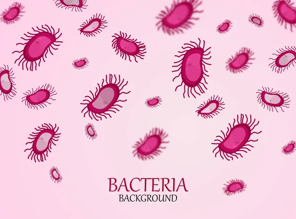 ピンクの現代の細菌の背景 ベクターイラスト — ストックベクタ