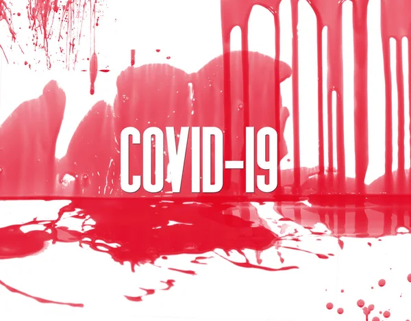 Krevní Pozadí Coronavirus Covid — Stock fotografie