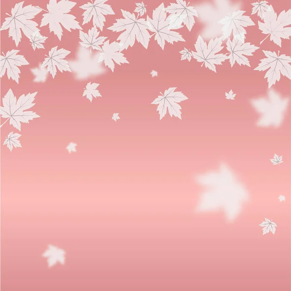 Papel Metálico Oro Rosa Fondo Abstracto Hoja Arce Ilustración Vectorial — Vector de stock