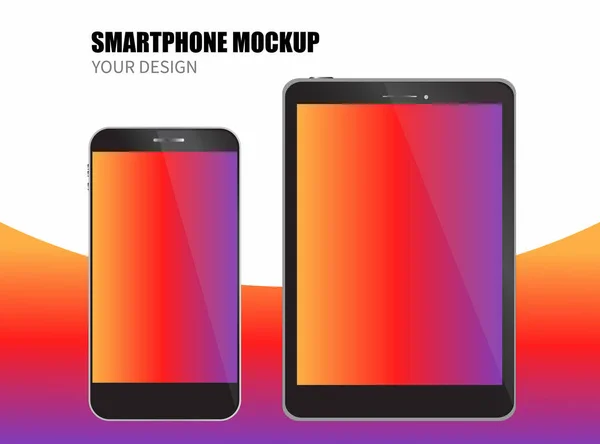 Digital Device Mockup Set Vector Illustration Eps — Stock Vector