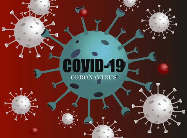 Vetor Vírus Coronavirus 2019 Ncov Fundo Vírus Covid Surto Vírus —  Vetores de Stock