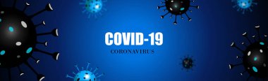 Covid-19 Coronavirus pankart tasarımı. Dünya Sağlık Örgütü WHO, COVID-19 adlı Coronavirus hastalığının resmi adı: