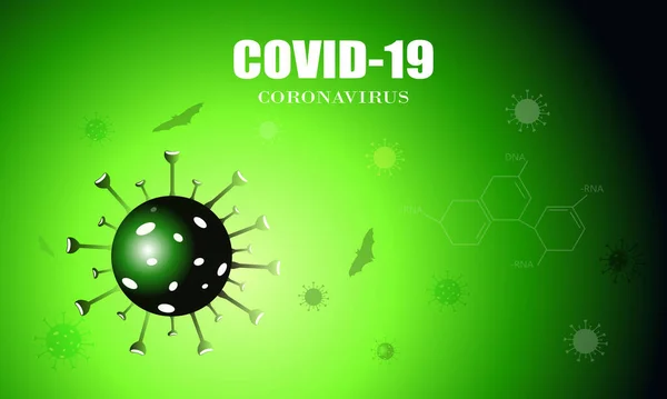 Malattia Coronavirus Covid Infezione Medica Cellule Virali Covide Influenzali Respiratorie — Vettoriale Stock